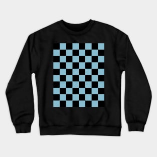 Non Photo Blue and Black Chessboard Pattern Crewneck Sweatshirt